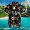 Abarth Logo Print Hibiscus Floral Black Hawaiian Shirt b