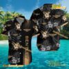 Bentley Logo Print Hibiscus Floral Black Hawaiian Shirt