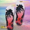 Calgary Flames NHL Coconut Tree Personalized Flip Flops