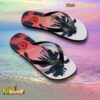 Calgary Flames NHL Coconut Tree Personalized Flip Flops a