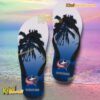 Columbus Blue Jackets NHL Coconut Tree Personalized Flip Flops