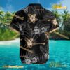 Dodge Logo Print Hibiscus Floral Black Hawaiian Shirt b
