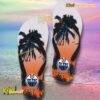 Edmonton Oilers NHL Coconut Tree Personalized Flip Flops