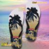 Florida Panthers NHL Coconut Tree Personalized Flip Flops