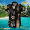 Ford Mustang Logo Print Hibiscus Floral Black Hawaiian Shirt a