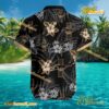 Ford Mustang Logo Print Hibiscus Floral Black Hawaiian Shirt b