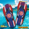 MLB Chicago Cubs Logo Print Personalized Flip Flops