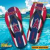 MLB Los Angeles Angels Logo Print Personalized Flip Flops