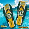 MLB Oakland Athletics Logo Print Personalized Flip Flops