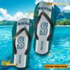 MLB Seattle Mariners Logo Print Personalized Flip Flops a