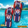 MLB Texas Rangers Logo Print Personalized Flip Flops a