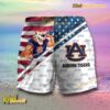 NCAA Auburn Tigers American Flag Personalized Beach Shorts b