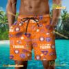 NCAA Clemson Tigers Football Symbol Beach Shorts