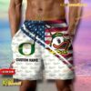 NCAA Oregon Ducks American Flag Personalized Beach Shorts