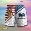 NCAA Penn State Nittany Lions American Flag Personalized Beach Shorts b