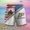 NCAA Purdue Boilermakers American Flag Personalized Beach Shorts b