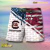 NCAA South Carolina Gamecocks American Flag Personalized Beach Shorts a