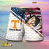 NCAA Tennessee Volunteers American Flag Personalized Beach Shorts a
