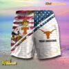 NCAA Texas Longhorns American Flag Personalized Beach Shorts b
