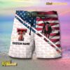 NCAA Texas Tech Red Raiders American Flag Personalized Beach Shorts a