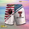 NCAA Texas Tech Red Raiders American Flag Personalized Beach Shorts b