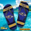 NFL Baltimore Ravens Logo Print Personalized Flip Flops