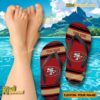 NFL San Francisco 49ers Logo Print Personalized Flip Flops a