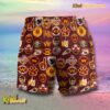 NFL Washington Commanders Football Symbol Beach Shorts b