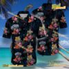 New Orleans Sports Logo Floral Black Hawaiian Shirt