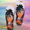 New York Islanders NHL Coconut Tree Personalized Flip Flops