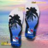 New York Rangers NHL Coconut Tree Personalized Flip Flops