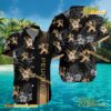 Peugeot Logo Print Hibiscus Floral Black Hawaiian Shirt