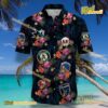 San Francisco Sports Logo Floral Black Hawaiian Shirt a