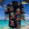 San Francisco Sports Logo Floral Black Hawaiian Shirt b