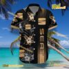 Seat Logo Print Hibiscus Floral Black Hawaiian Shirt a