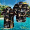 Thunderbird Logo Print Hibiscus Floral Black Hawaiian Shirt