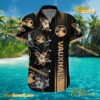 Vauxhall Logo Print Hibiscus Floral Black Hawaiian Shirt a