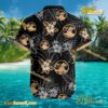 Vauxhall Logo Print Hibiscus Floral Black Hawaiian Shirt b