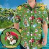 Elf Christmas Pattern Green Hawaiian Shirt XmU6gD4