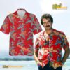 Magnum PI Jungle Bird Tom Selleck Red Hawaiian Shirt And Shorts