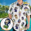 Penguin Party Super Mario Funny Cartoon Hawaiian Shirt bojO5QH