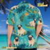 Pug Teal Blue Dog Lovers Hawaiian Shirt-a 6htcSRD