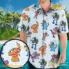 The Muppets Snow Falling Christmas Hawaiian Shirt RLmZsxn