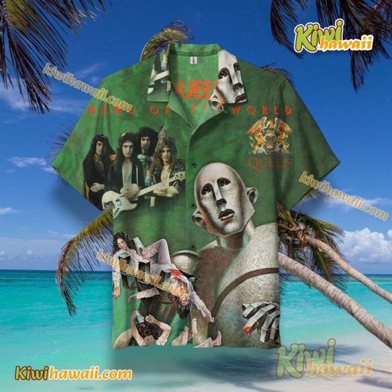 Queen News Of The World Album Cover Hawaiian Shirt Qcia0Nj