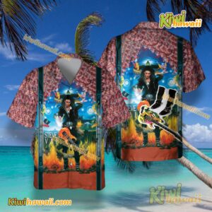 Steve Vai Passion And Warfare Album Cover Hawaiian Tshirt GSrYwuT