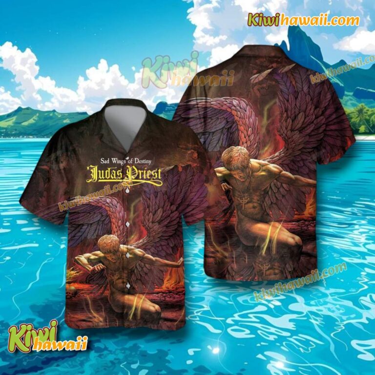 Judas Priest Sad Wings Of Destiny Music Gift Hawaiian Tshirt 2TsMGR7