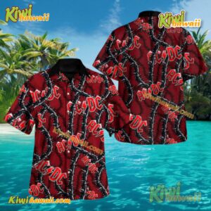 ACDC Horror Branches With Thorns Hawaiian Shirt QMxEeCW