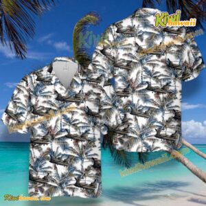 Boeing CH-47 Chinook Coconut Trees Hawaiian Shirt yazkLdt