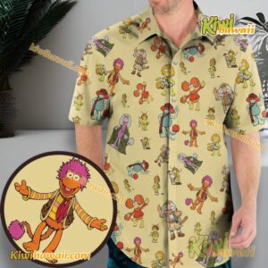 Fraggle Rock Comedy Puppet Characters Hawaiian Shirt GwysILD