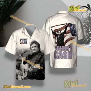 Johnny Cash With Guitar Hawaiian Shirt NwebPKR